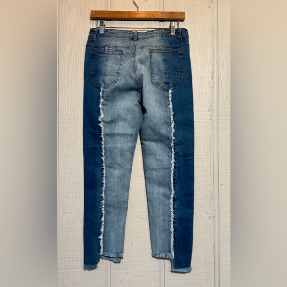 HAYDEN Two Tone Frayed Denim Jeans - Picture 6 of 12